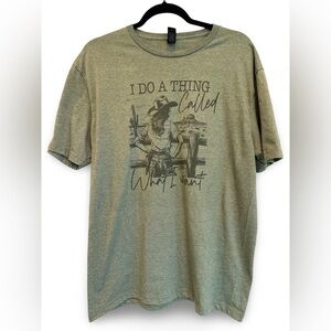 Gildan Olive Graphic Women’s T-Shirt